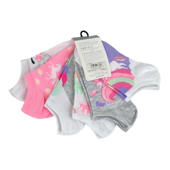 Sof Sole Unicorn 6Pk No Show Socks Small - Picture 2 of 5